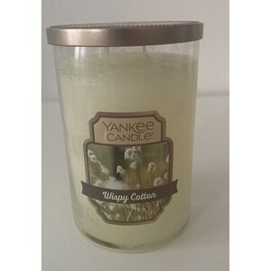 Yankee Candle Wispy Cotton Rare Candle Glass Jar 2 Wick 20 Oz Retired